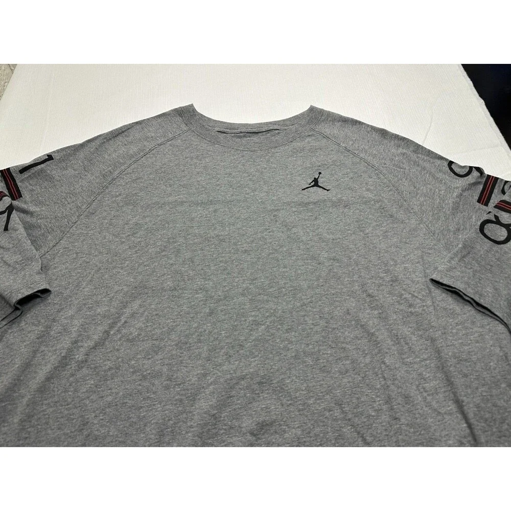 Men's Air Jordan 6 Times 3/4 Raglan T-Shirt Size 3XL Grey 862423-091